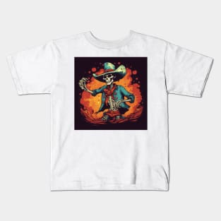 Skeleton Cowboy Kids T-Shirt